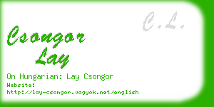 csongor lay business card